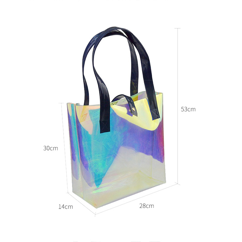 Borsa con maniglia laser in PVC